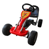 vidaXL Kart correpasillos con pedales rojo
