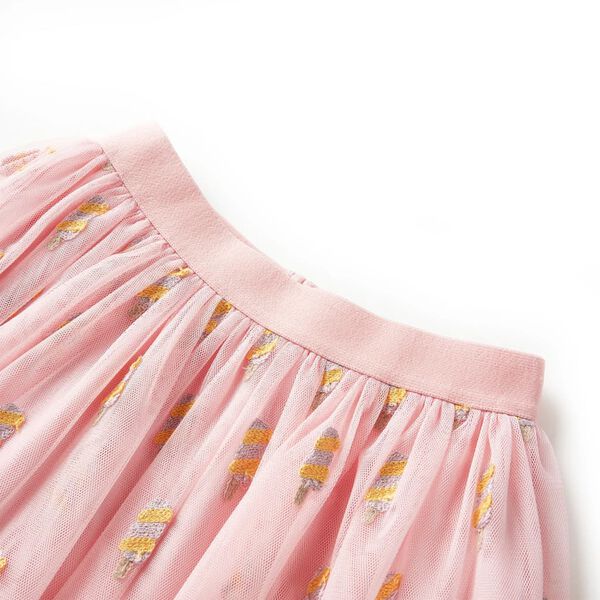 Falda infantil con tul rosa claro 140