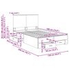 vidaXL Estructura de cama con cabecera Gris Sonoma 135 x 190 cm
