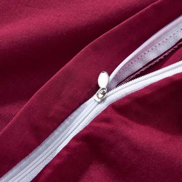 vidaXL Set de funda de edred&oacute;n burdeos 155x220/80x80 cm