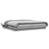 vidaXL Estructura cama con luces LED madera gris Sonoma 160x200 cm
