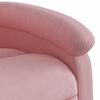 vidaXL Sillón reclinable de masaje elevable terciopelo rosa