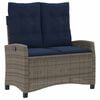 vidaXL Sill&oacute;n reclinable de jard&iacute;n con cojines rat&aacute;n sint&eacute;tico gris