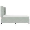 vidaXL Cama tipo Box Spring Gris Claro 200 x 140 cm Poli&eacute;ster
