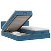 vidaXL Cama otomana con colch&oacute;n 2 pcs Azul Oscuro Terciopelo