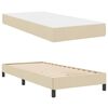 vidaXL Cama tipo Box Spring con colchón Crema 80 x 200 cm tela