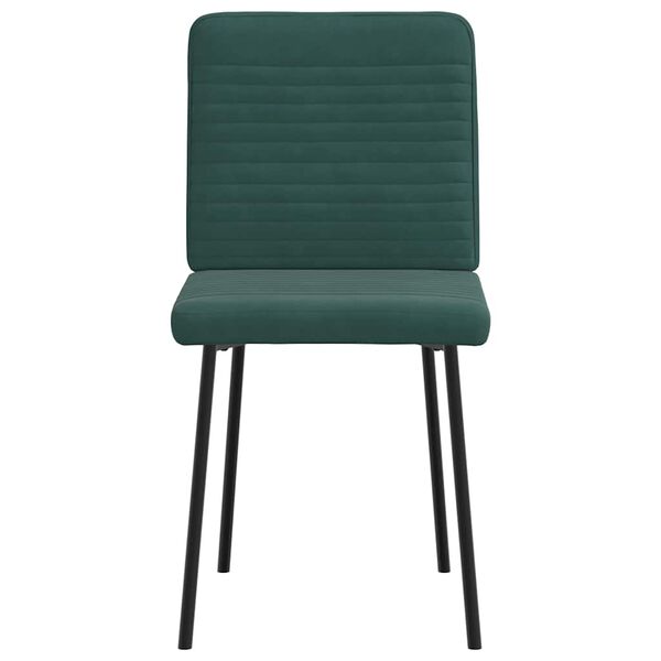 vidaXL Sillas de comedor 2 unidades terciopelo verde oscuro