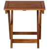 vidaXL Tumbona con mesa madera maciza de acacia marrón