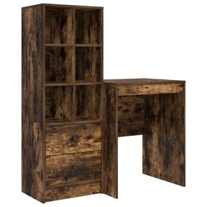 vidaXL Escritorio Roble ahumado 105,5 x 50 x 127 cm 2 uds.
