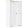 vidaXL Armario BODO madera maciza de pino blanco marr&oacute;n 99x53,5x173 cm