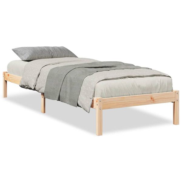 vidaXL Cama extralarga sin colchón madera maciza de pino 80x220 cm