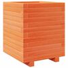 vidaXL Jardinera madera maciza de pino marr&oacute;n cera 40x40x49,5 cm