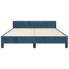 vidaXL Estructura de cama sin colch&oacute;n terciopelo azul oscuro 140x190cm