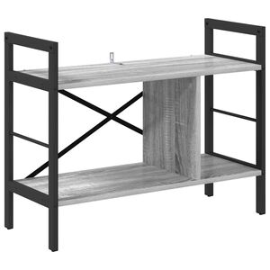 vidaXL Estante de libros 3 niveles 75 x 30 x 58,5 cm Gris Sonoma