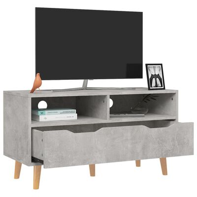vidaXL Mueble para TV aglomerado gris hormigón 90x40x48,5 cm