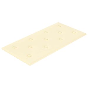 vidaXL Cabecero de Pared 12 pcs Crema 60 x 30 cm Cuero sint&eacute;tico