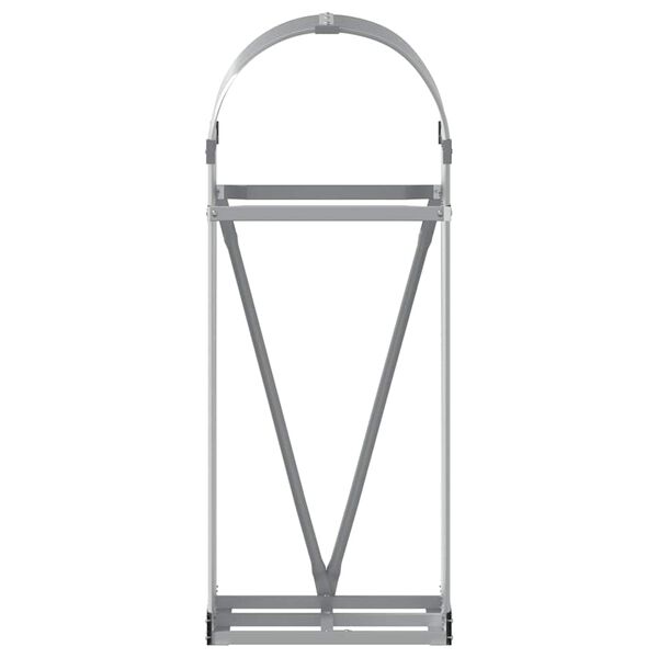 vidaXL Leñero de acero galvanizado gris claro 40x45x100 cm