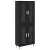 vidaXL Aparador alto Roble Negro 69,5 x 34 x 180 cm