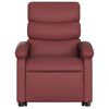 vidaXL Sill&oacute;n de masaje elevable el&eacute;ctrico cuero artificial rojo tinto