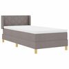 vidaXL Cama tipo Box Spring con colch&oacute;n Taup&eacute; 200 x 100 cm Poli&eacute;ster