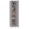 vidaXL Aparador alto madera contrachapada gris Sonoma 34,5x34x180 cm