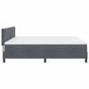 vidaXL Cama tipo Box Spring Gris oscuro 200 x 200 cm Terciopelo