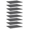 vidaXL Estante estanter&iacute;a 8 uds contrachapada gris brillo 60x50x1,5 cm
