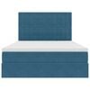 vidaXL Cama con almacenamiento y LED con LED Azul Oscuro 140 x 200 cm
