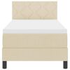 vidaXL Cama tipo Box Spring con colch&oacute;n Crema 80 x 200 cm tela
