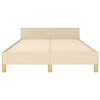 vidaXL Estructura de cama sin colch&oacute;n tela crema 120x190 cm