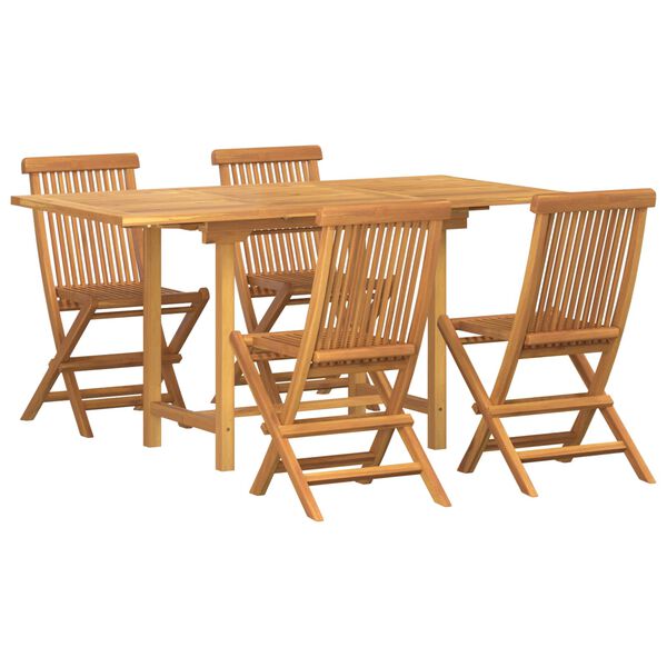 vidaXL Conjunto de Comedor de Jard&iacute;n 5 pcs Marr&oacute;n