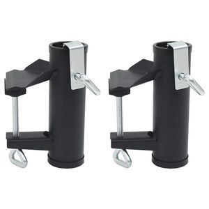 vidaXL Abrazaderas de sombrilla para balc&oacute;n 2 uds acero 25-38 mm