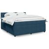 vidaXL Cama box spring con colch&oacute;n terciopelo azul 180x200 cm