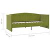 vidaXL Sof&aacute; cama USB terciopelo verde claro 90x200 cm