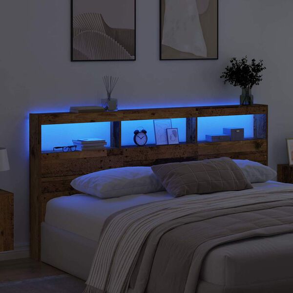 vidaXL Cabecero Madera Vieja 200 x 17 x 102 cm Madera contrachapada