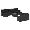 vidaXL Set de sof&aacute;s de jard&iacute;n 10 pzas cojines rat&aacute;n sint&eacute;tico negro