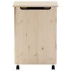 vidaXL Cesta ropa sucia con ruedas RANA madera maciza pino 45x45x64 cm