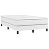 vidaXL Cama box spring con colch&oacute;n cuero sint&eacute;tico blanco 120x200 cm