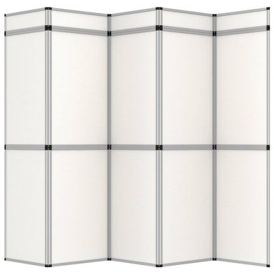 vidaXL Cartelera de exposición plegable 15 paneles blanco 302x200 cm