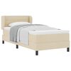 vidaXL Cama tipo Box Spring con cabecera Crema 100 x 200 cm tela