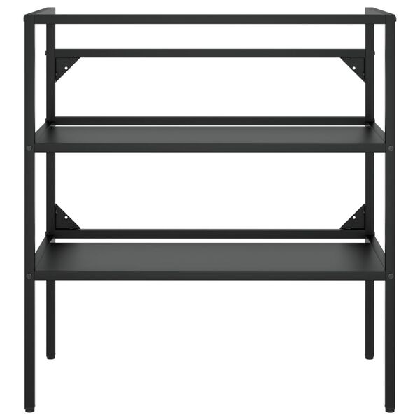 vidaXL Estructura de baño con lavabo incorporado hierro negro