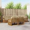 vidaXL Conjunto de sof&aacute;s de exterior con coj&iacute;n 7 pcs Natural y Beige
