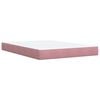 vidaXL Cama box spring con colchón terciopelo rosa 140x200 cm