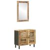 vidaXL Juego de Muebles de Ba&ntilde;o 2 uds. Natural 62 x 33 x 58 cm