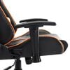 vidaXL Silla de gaming de cuero sint&eacute;tico negro y naranja