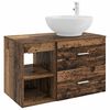 vidaXL Juego de muebles de ba&ntilde;o 2 pcs Madera envejecida
