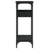 vidaXL Mesa consola con estante madera ingeniería negra 75x29x75 cm