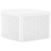 vidaXL Mesa auxiliar de pl&aacute;stico blanco 54x54x36,5 cm
