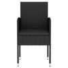 vidaXL Juego de comedor para jard&iacute;n 3 piezas rat&aacute;n sint&eacute;tico negro