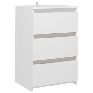 vidaXL Mesita de noche madera de ingenier&iacute;a blanco 40x35x62,5 cm